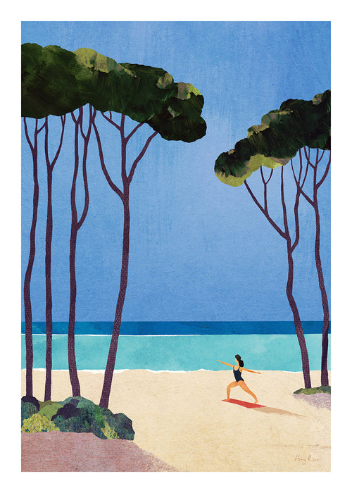 Landschaftskunst Beach yoga