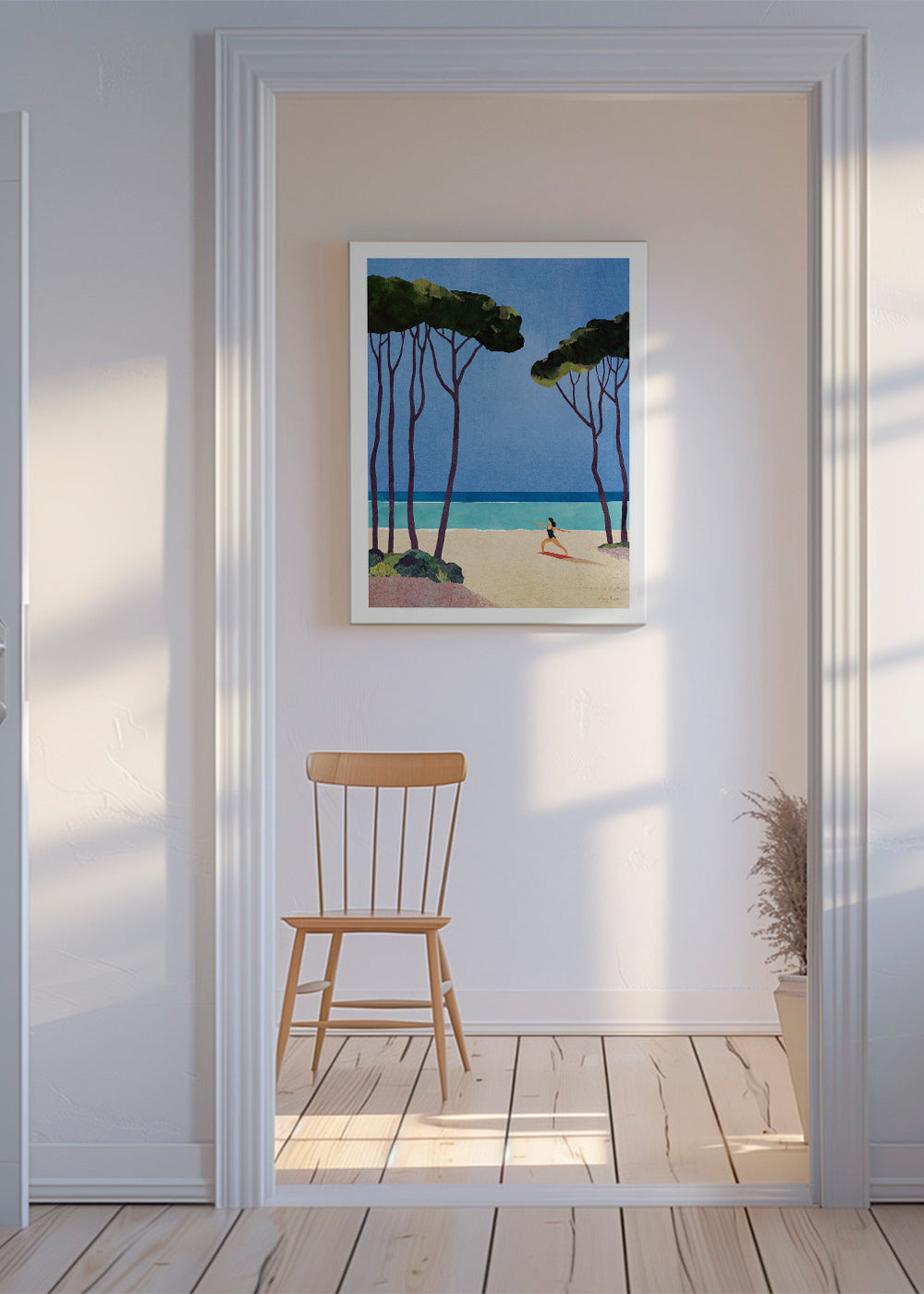 Landschaftskunst Beach yoga