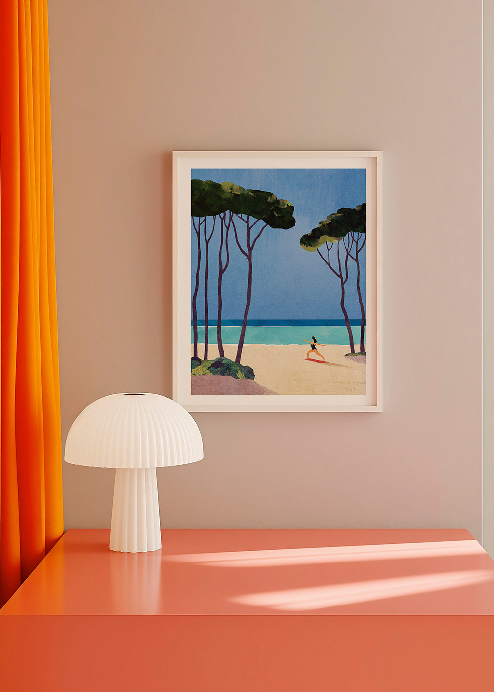 Landschaftskunst Beach yoga