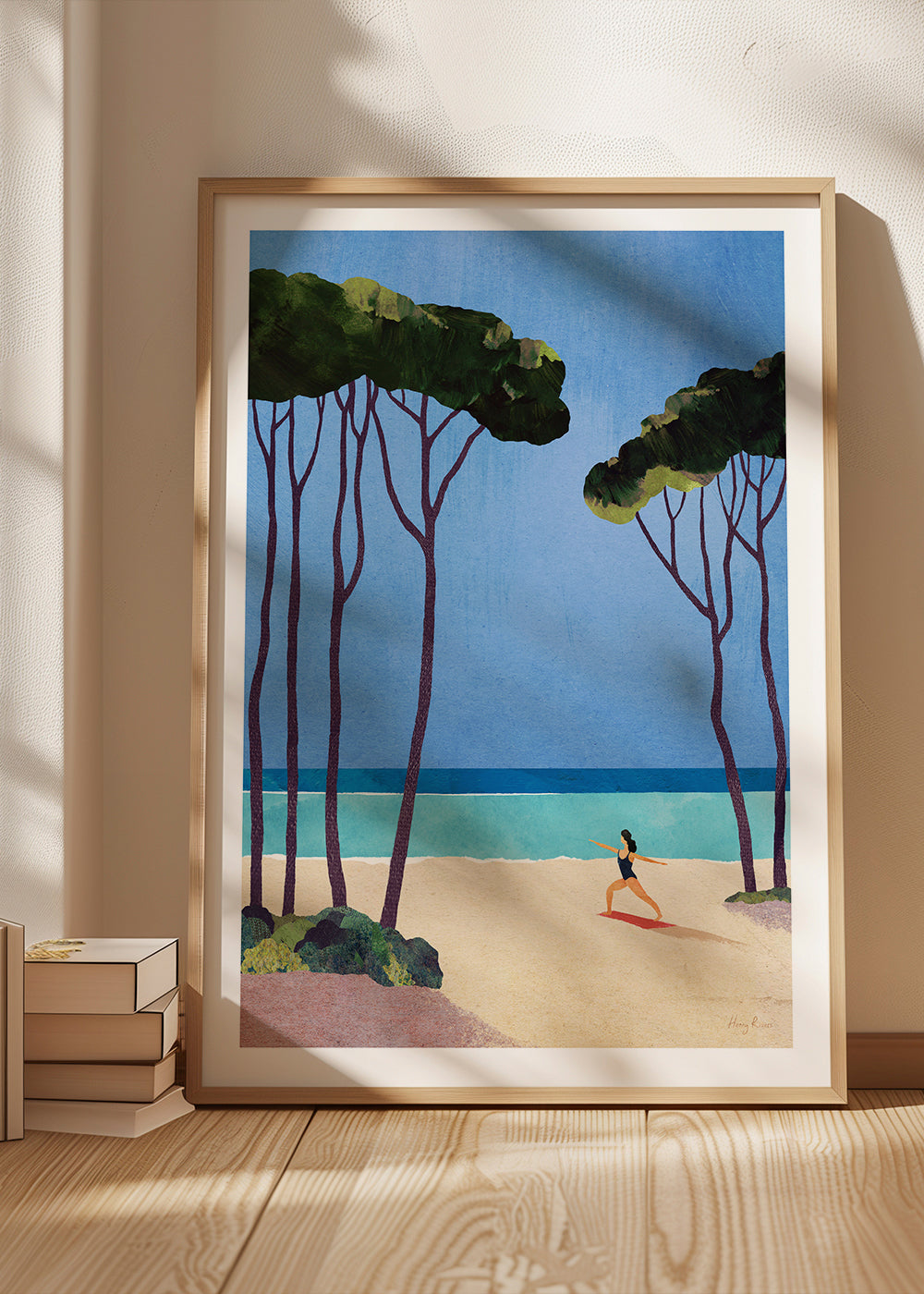 Landschaftskunst Beach yoga