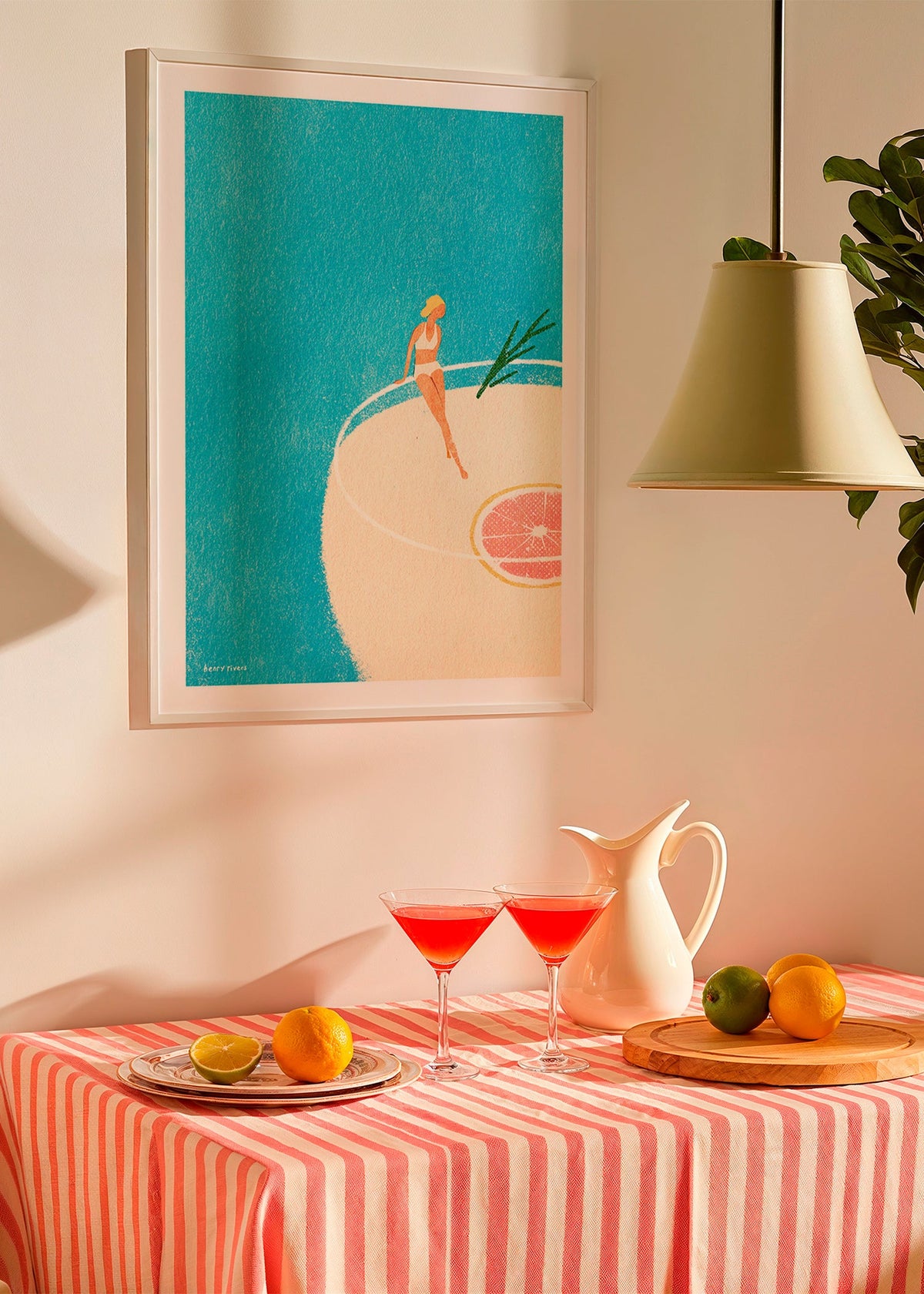 Küchenkunst Gin Tonic Illustration mit Figur – Product2