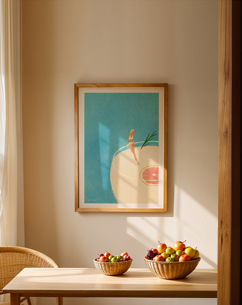 Gin and Tonic - Framed poster in an interior
