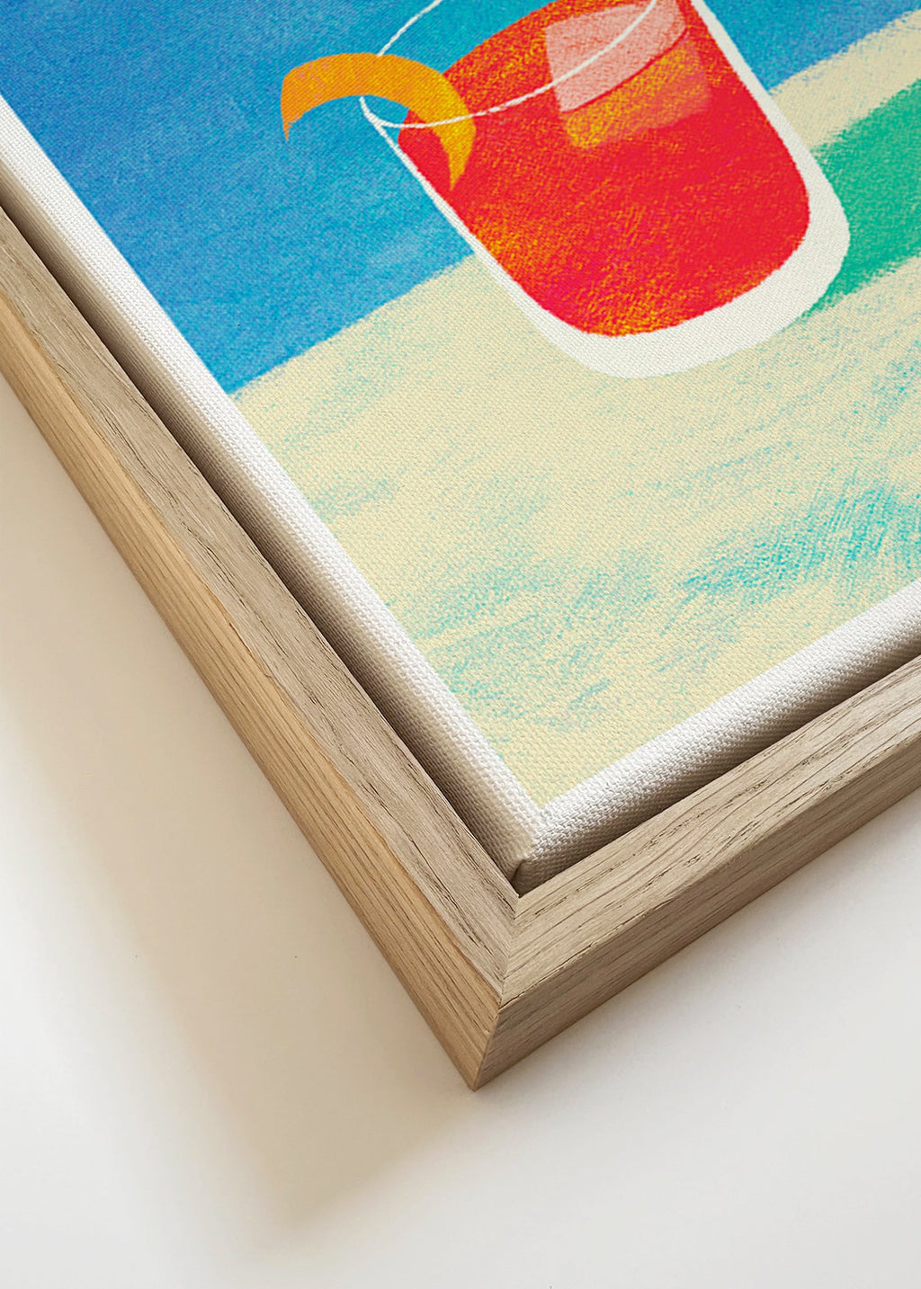 Küchenkunst Negroni mit Taucherin – Canvas detail