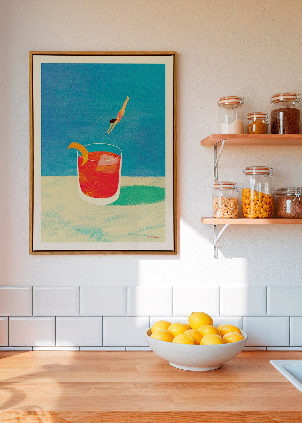 Küchenkunst Negroni mit Taucherin – Canvas2