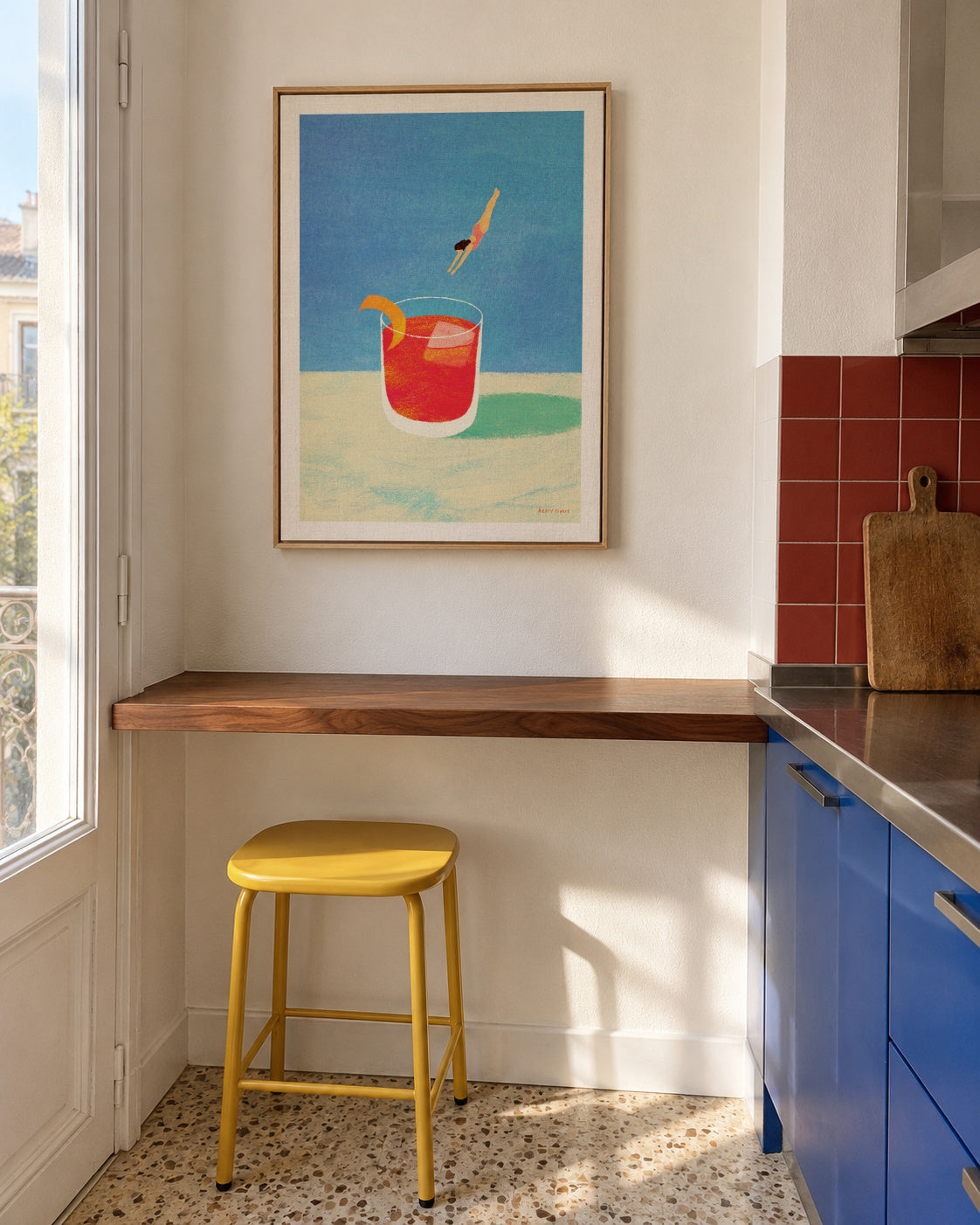 Negroni Please - Framed canvas in an interior