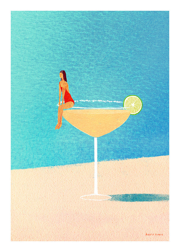 Küchenkunst: Margarita im Glas Illustration