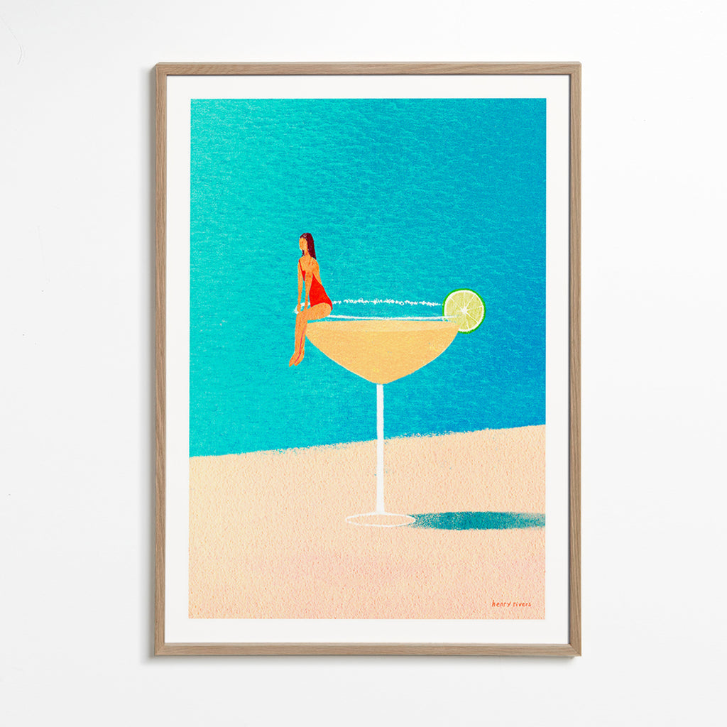 Küchenkunst: Margarita im Glas Illustration – Oak Frame