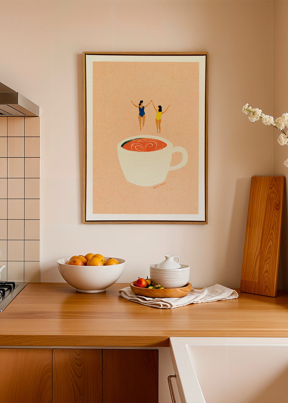 Küchenkunst mit Tasse und Schwimmern – Canvas2