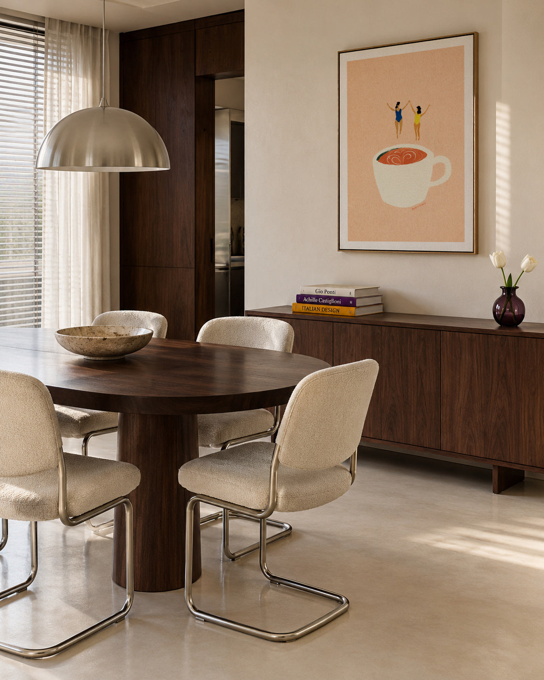 Coffee Party - Framed canvas in an interior