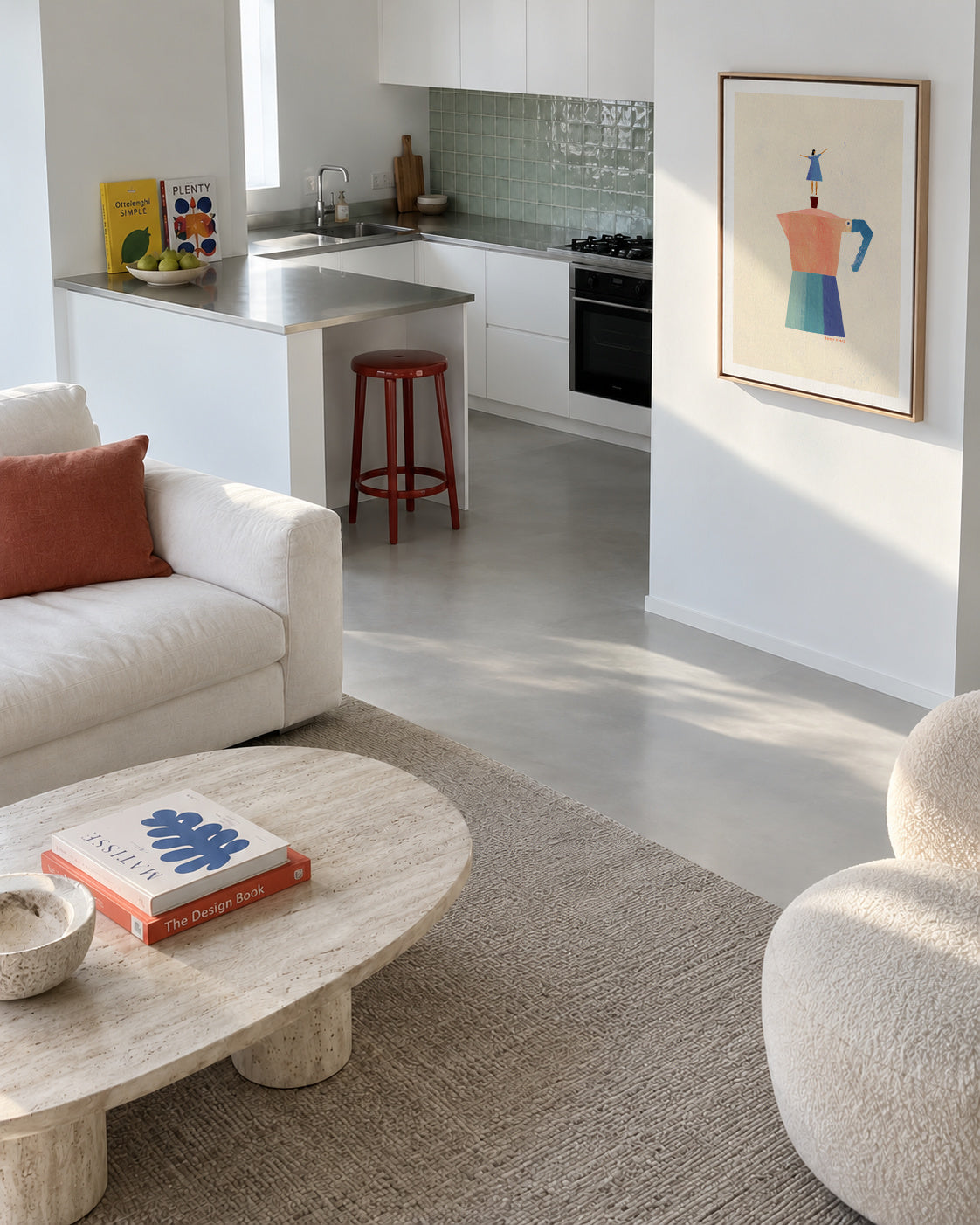 Good Morning Coffee - Framed canvas in an interior