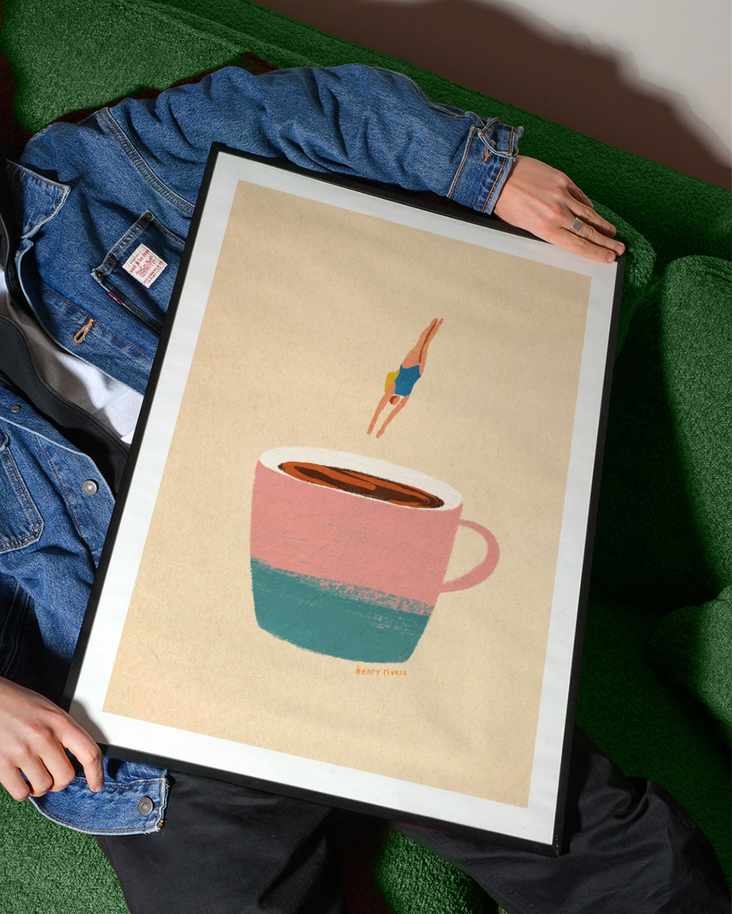 Hello Coffee - Framed poster detail