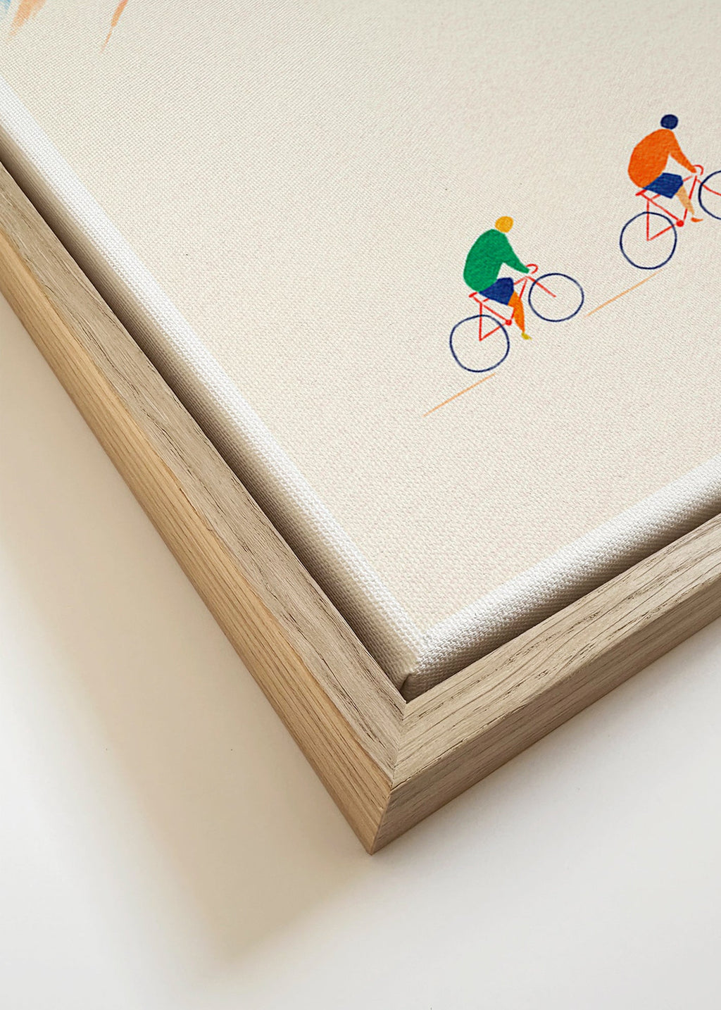 Sportkunst mit Berg-Radfahrern – Canvas detail