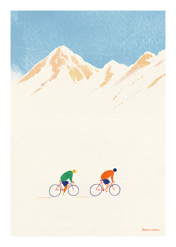Sportkunst mit Berg-Radfahrern