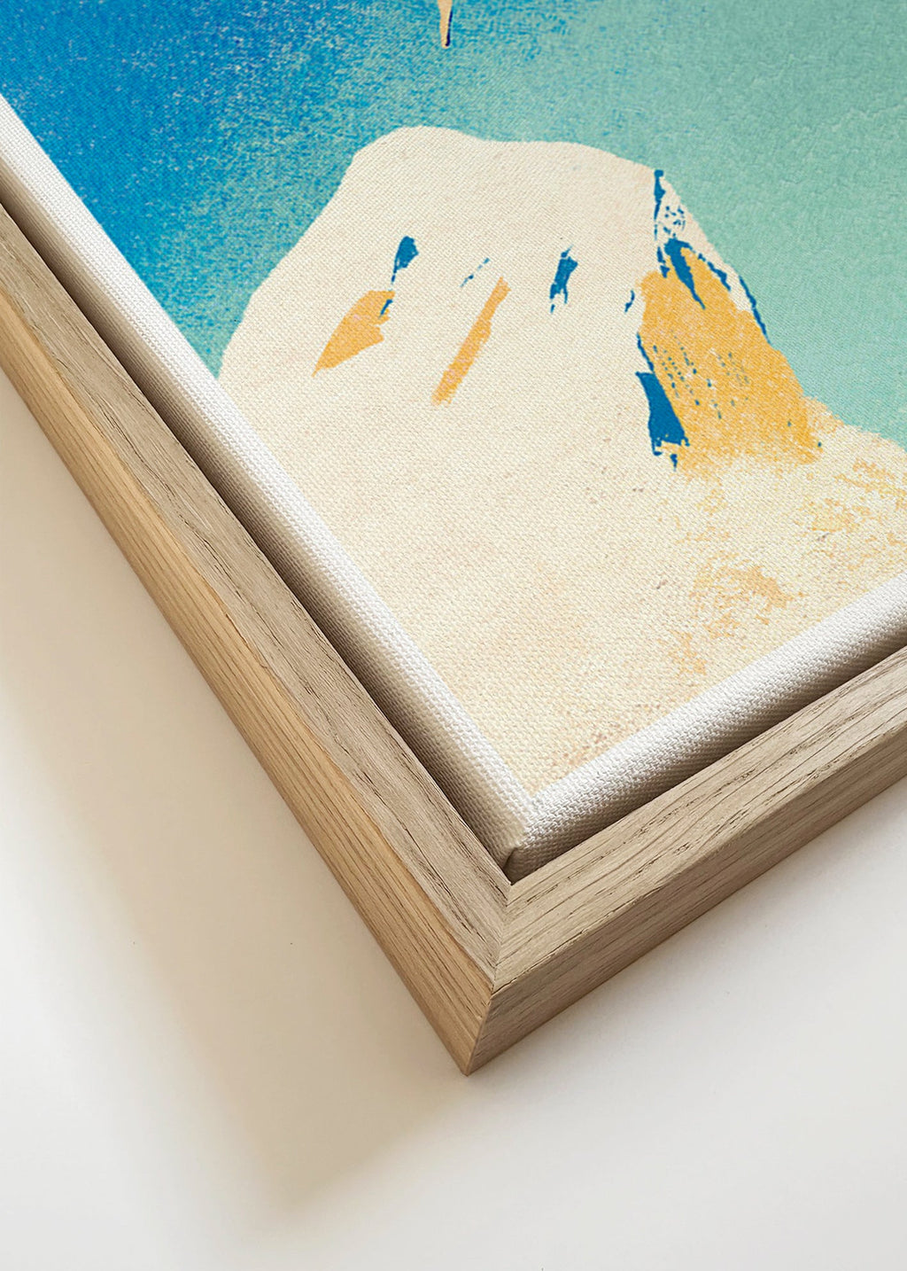 Illustration: Klippensprung vor weitem blauem Himmel – Canvas detail