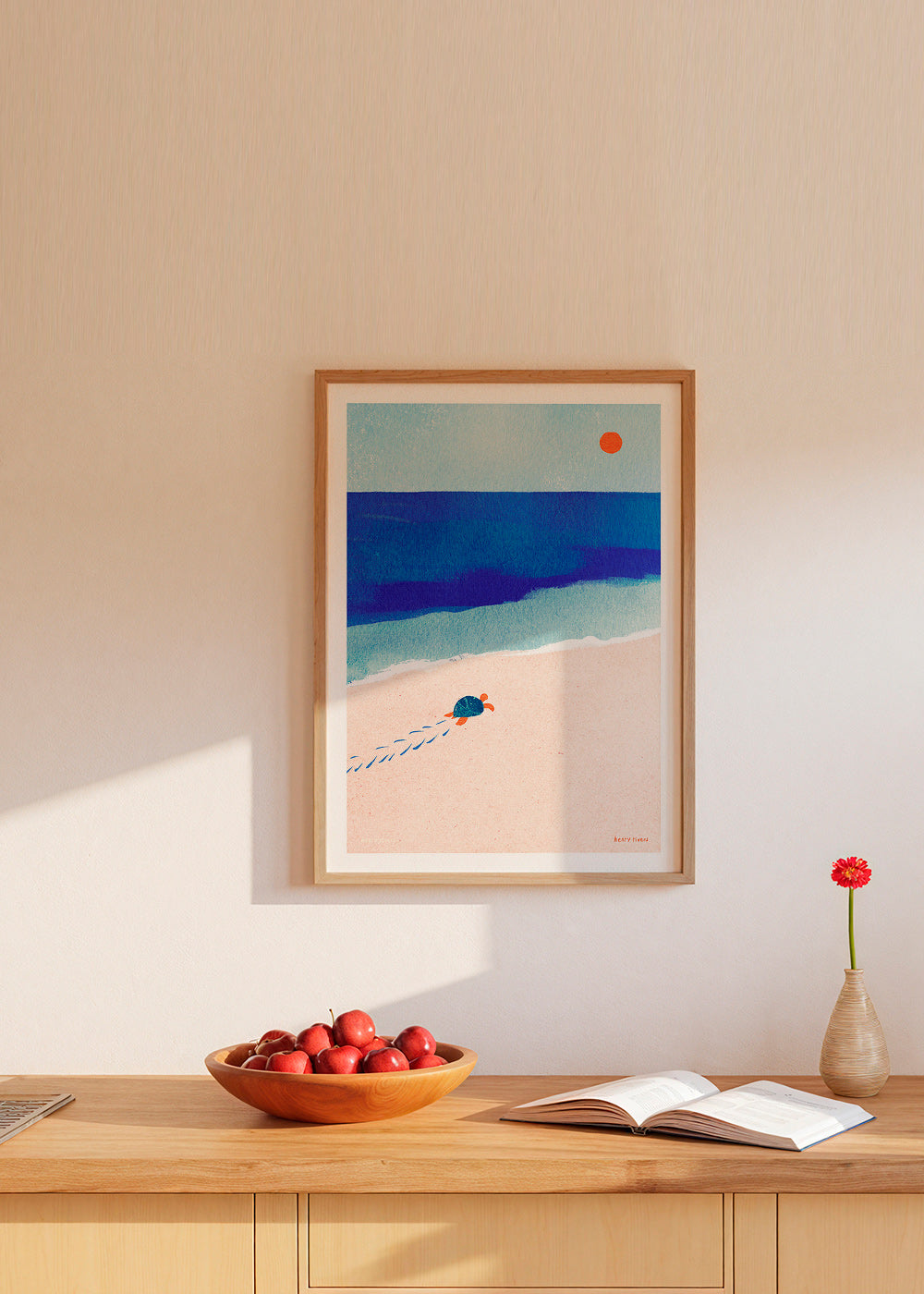 Schildkröten-Illustration am Meer – Product1