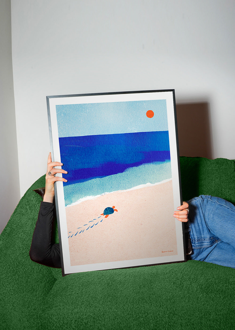 Schildkröten-Illustration am Meer – Product2