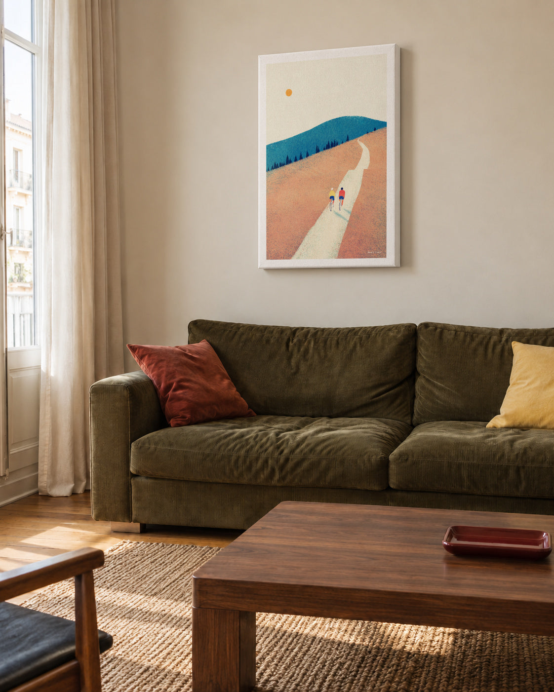 Heatwave cycle - Unframed canvas in an interior