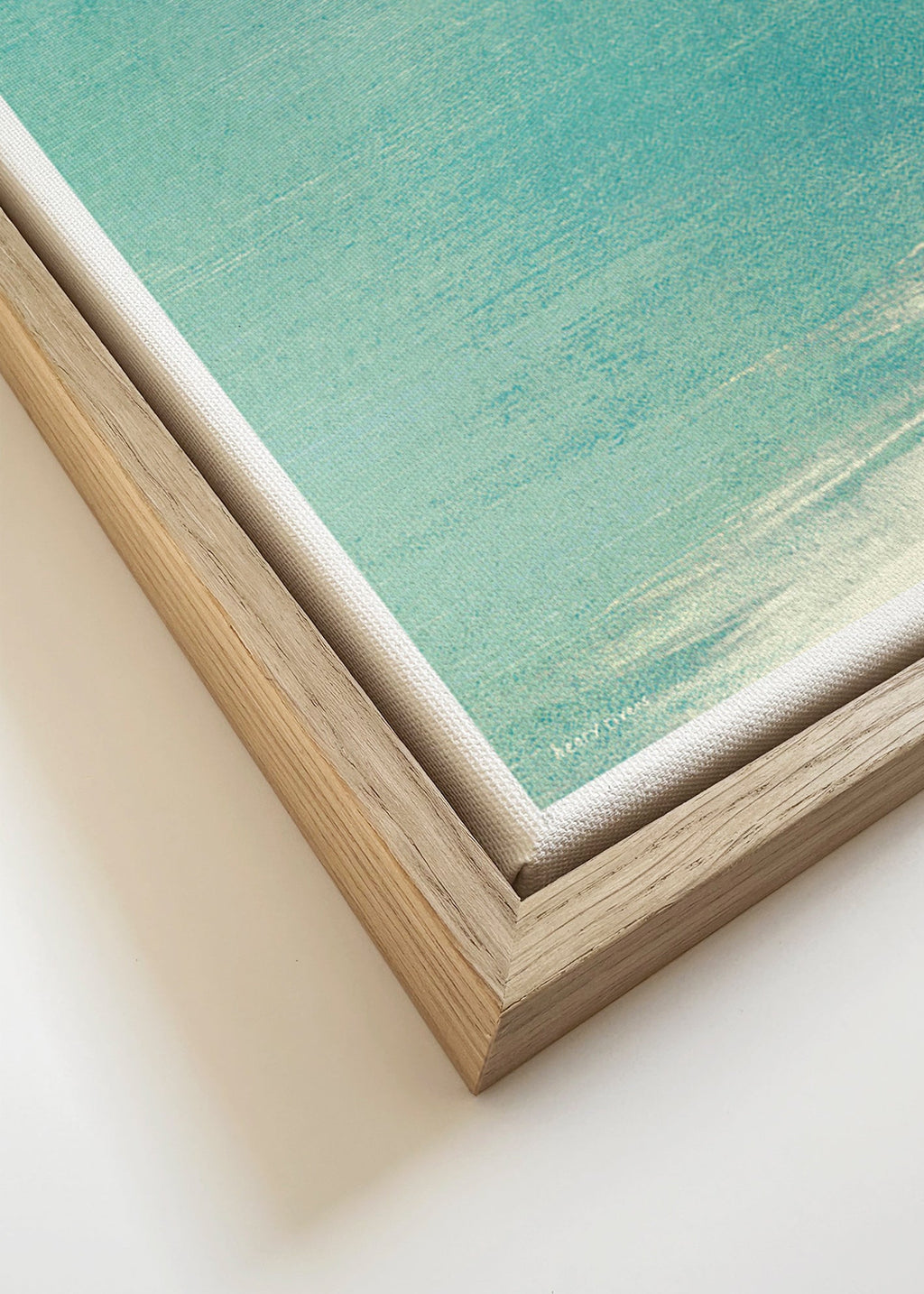 Landschaftskunst: Badender am ruhigen Horizont – Canvas detail
