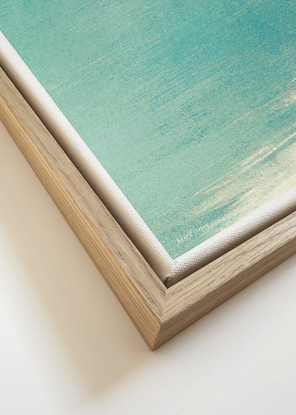 Landschaftskunst: Badender am ruhigen Horizont – Canvas detail