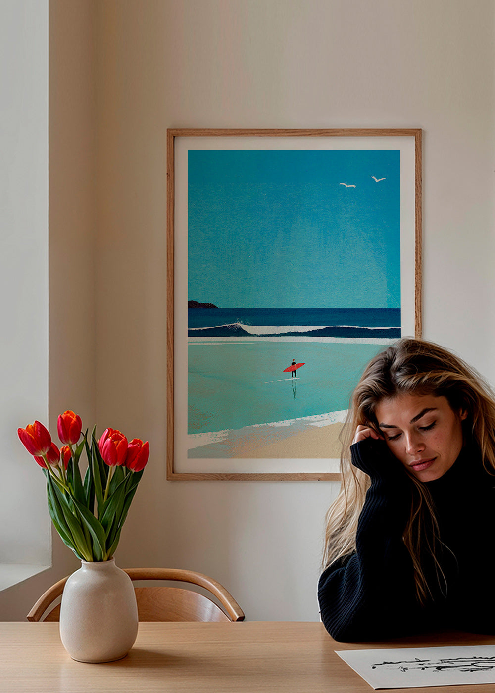 Sportkunst: Surfer am Ufer – Product2