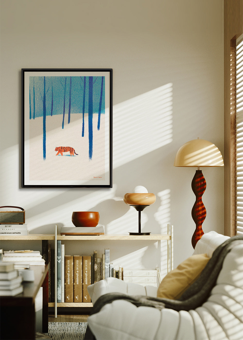 Kunstwerk Tiger im Schnee – Canvas2
