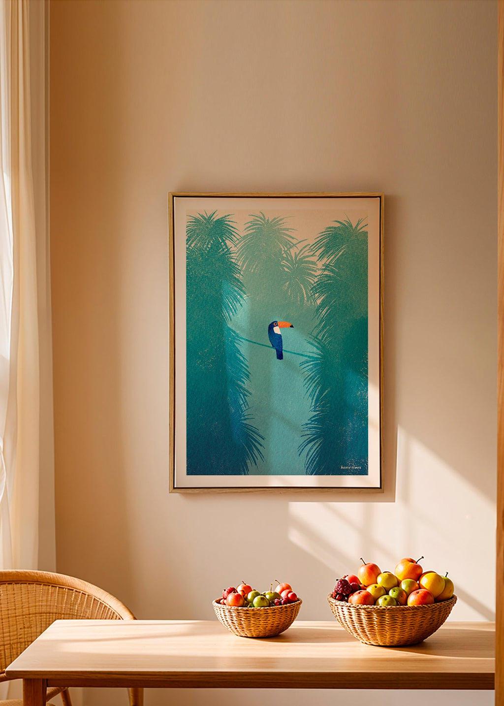 Tukan-Illustration auf tropischem Ast – Canvas2