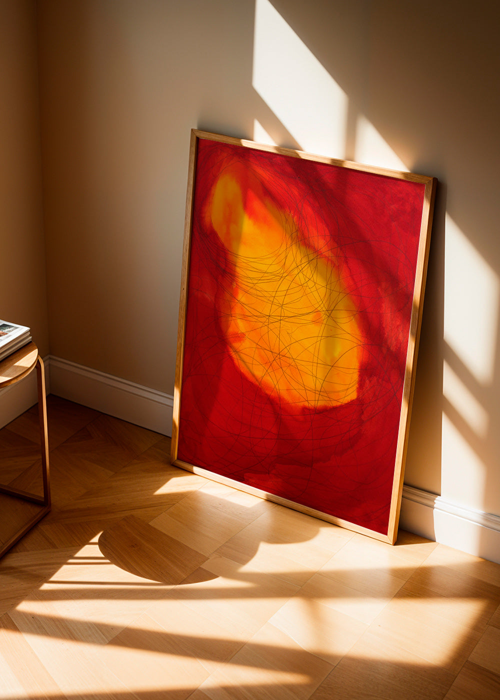 Abstraktes Bild in Rot und Gelb – Product2