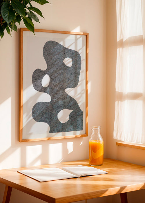 Gepunktetes abstraktes Bild mit großer Silhouette – Product1