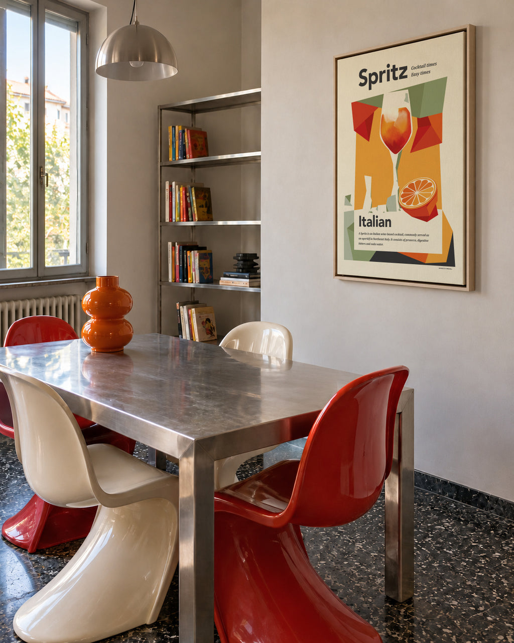 Aperol spritz print - Framed canvas in an interior