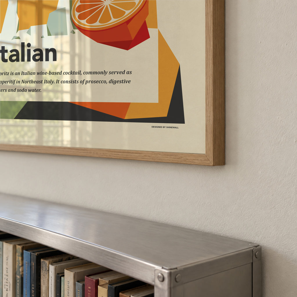 Aperol spritz print - Framed poster detail