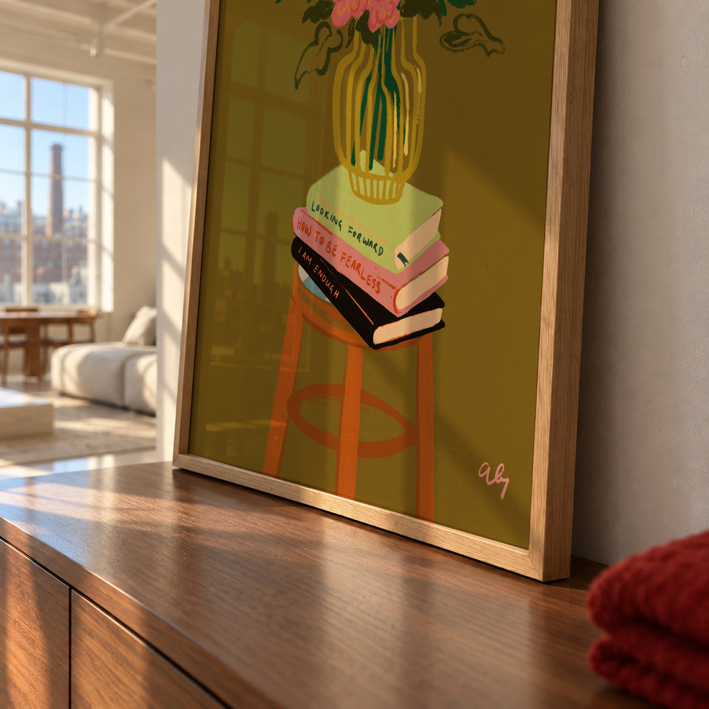 Floral Vase - Framed poster detail