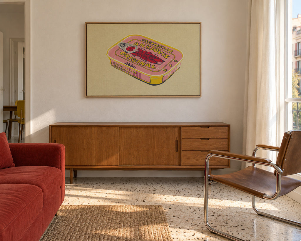 Abba Ansjovis - Framed canvas in an interior