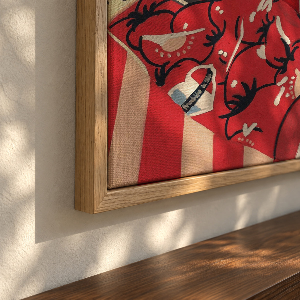 Blue Tomatoes - Framed canvas detail