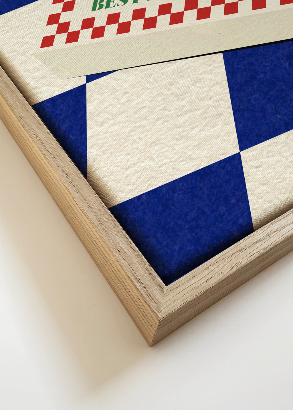 The Italian Menu - Framed canvas detail