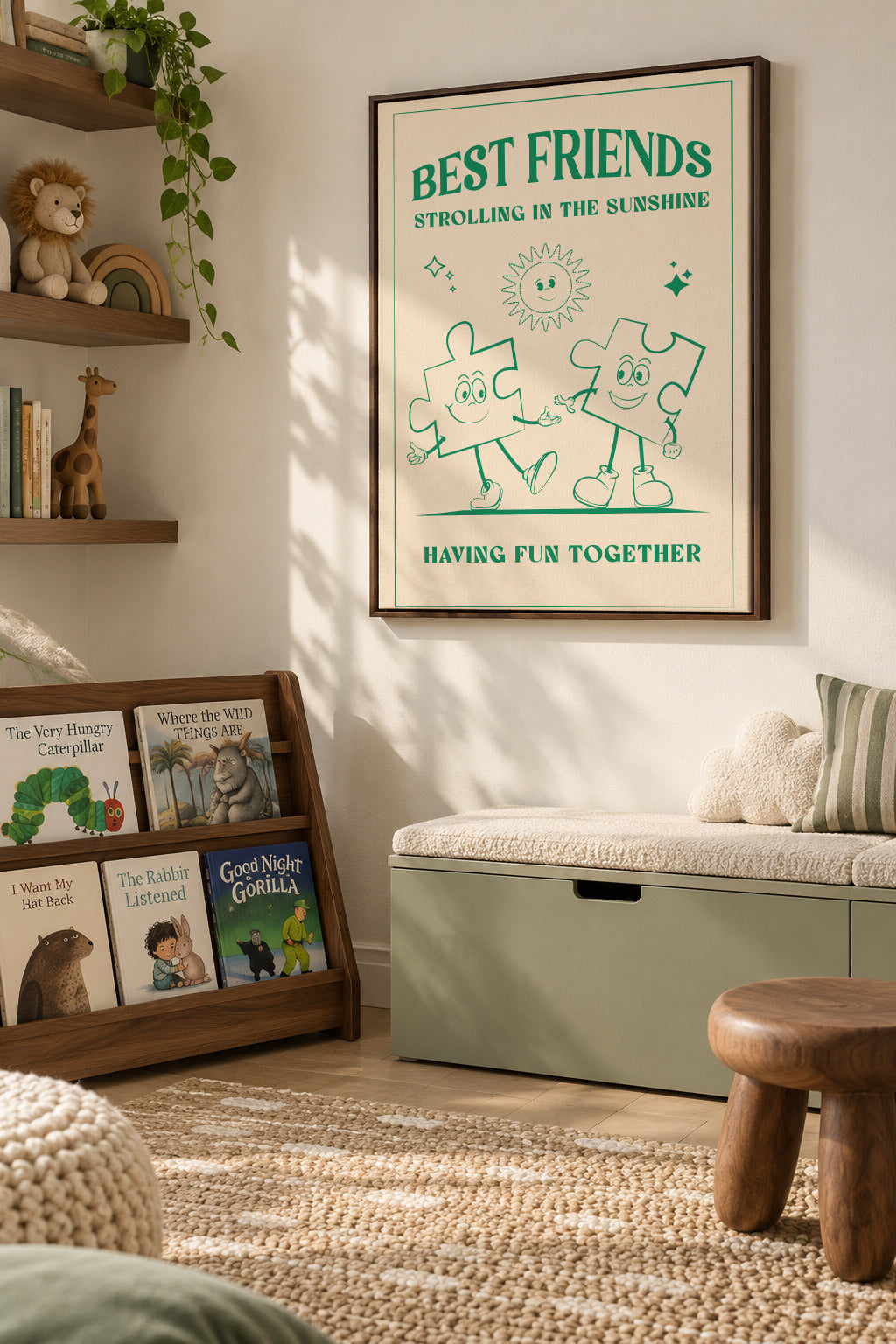 Best Friends - Framed canvas in an interior