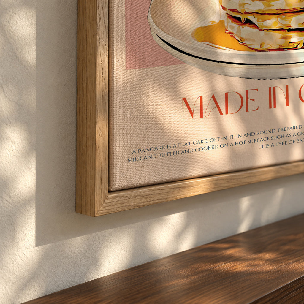 Pancake - Framed canvas detail
