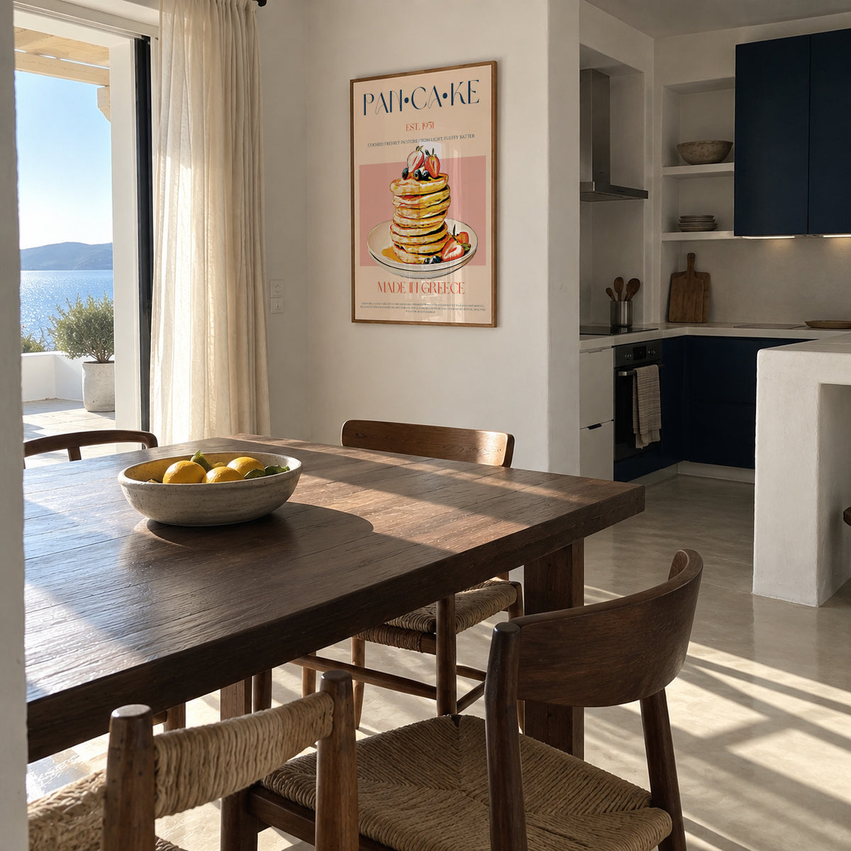 Pancake - Framed poster in an interior