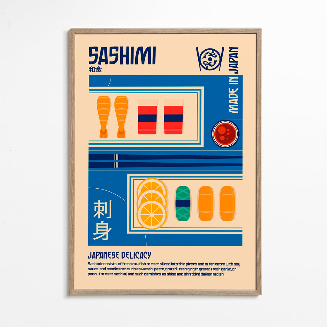 Sashimi Japanese Food Print - Retrodrome  