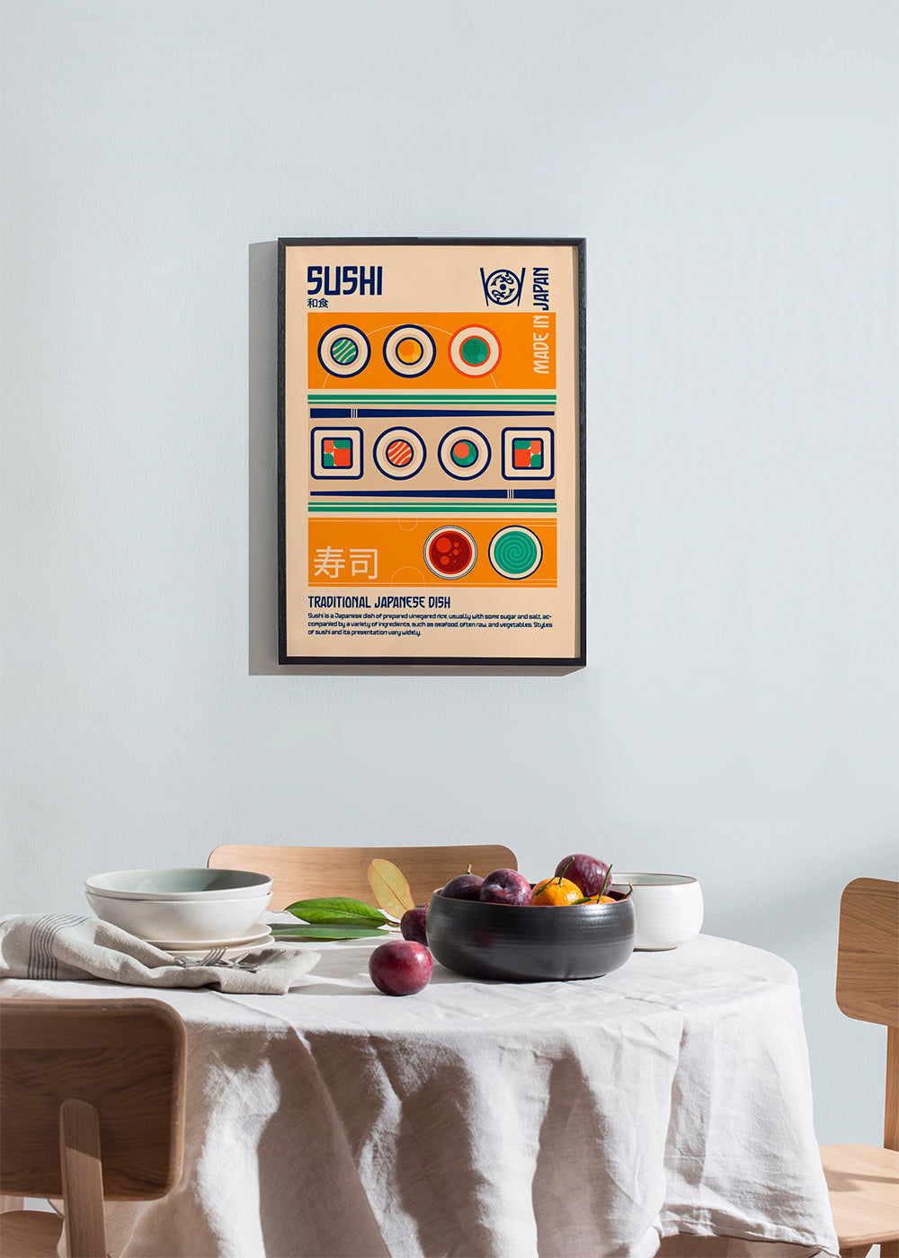 Sushi Japanese Food Print - Retrodrome  