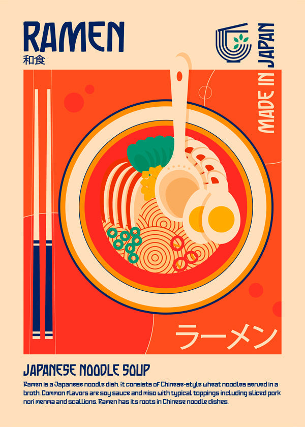 Ramen Japanese Food Print - Retrodrome  