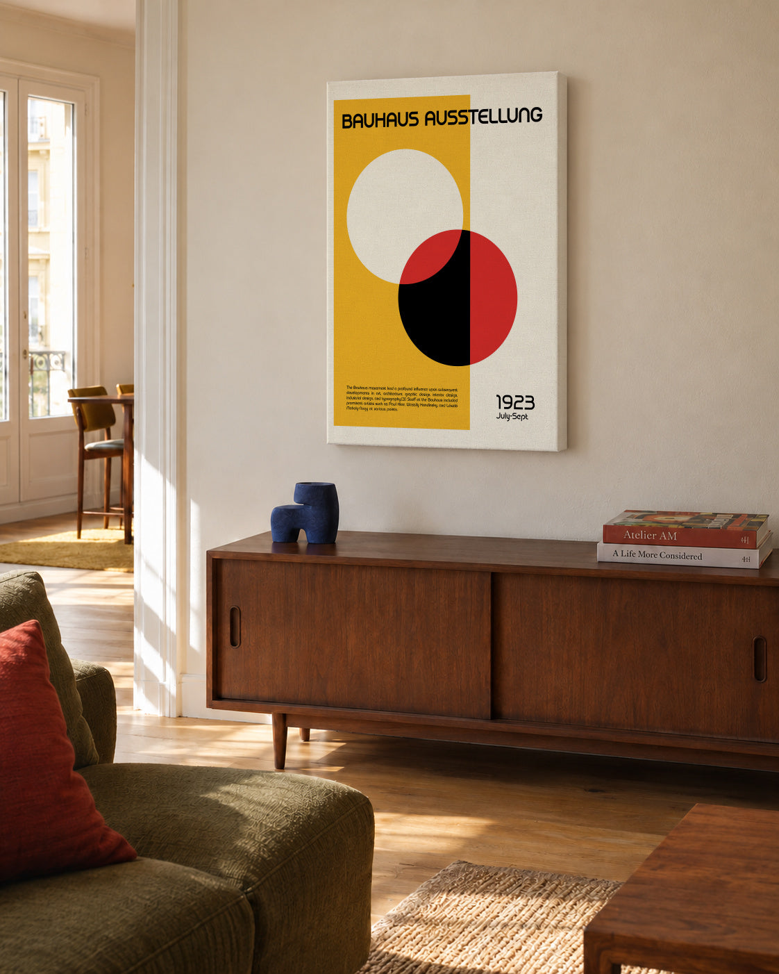 Bauhaus Ausstellung III - Unframed canvas in an interior