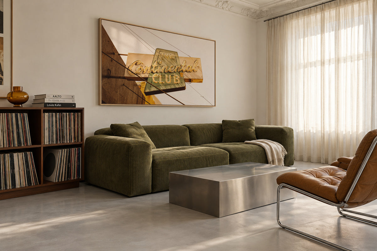 The Continental Club - Framed canvas in an interior