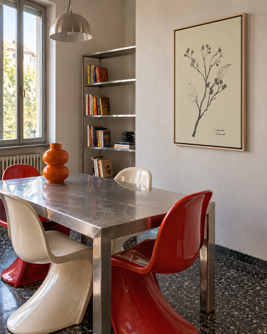 Floral 2 - Framed canvas in an interior