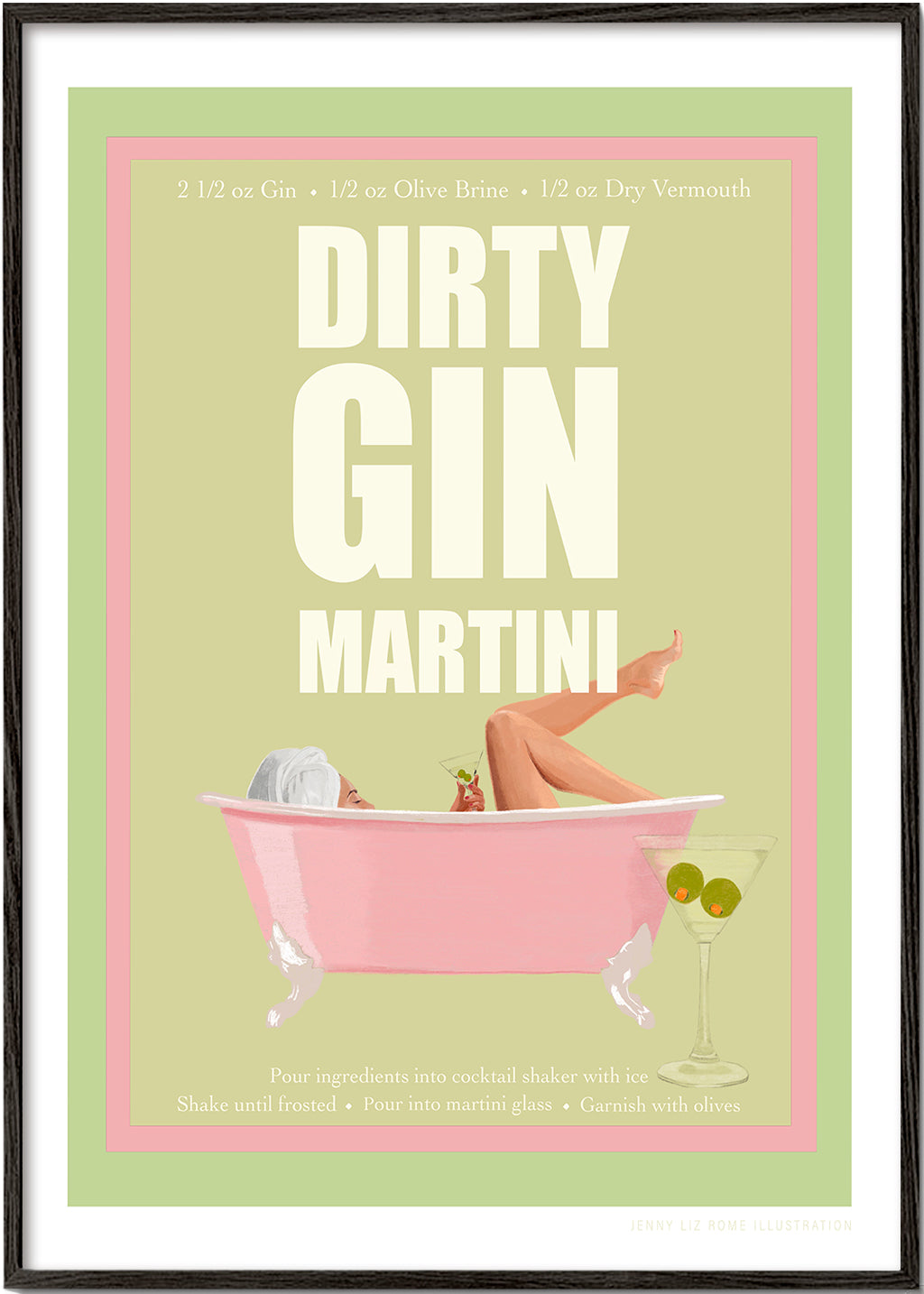 Jlr Cocktails- Dirty Gin Martini - Jenny Liz Rome