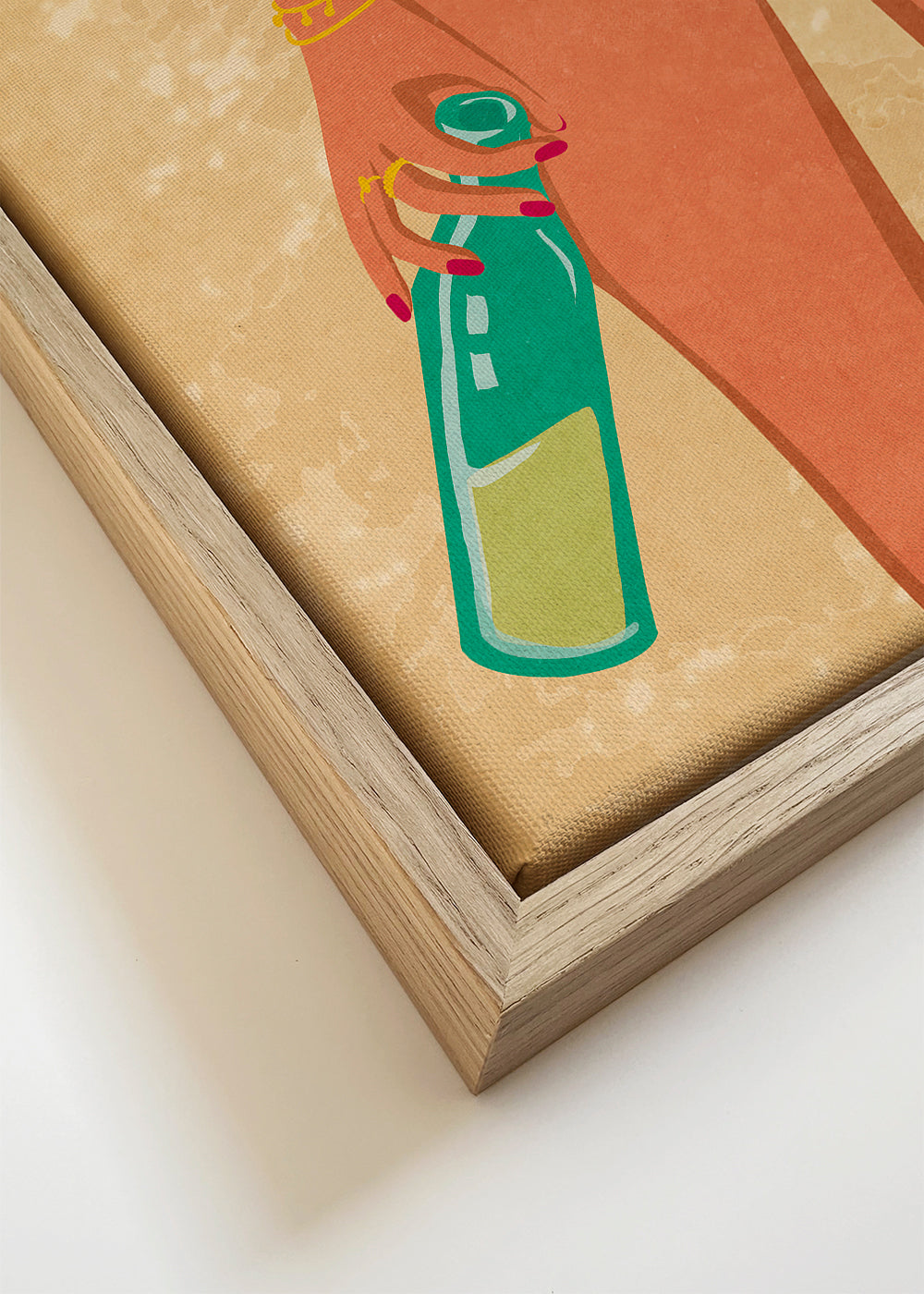 Girl with wine at the beach - Raissa Oltmanns 