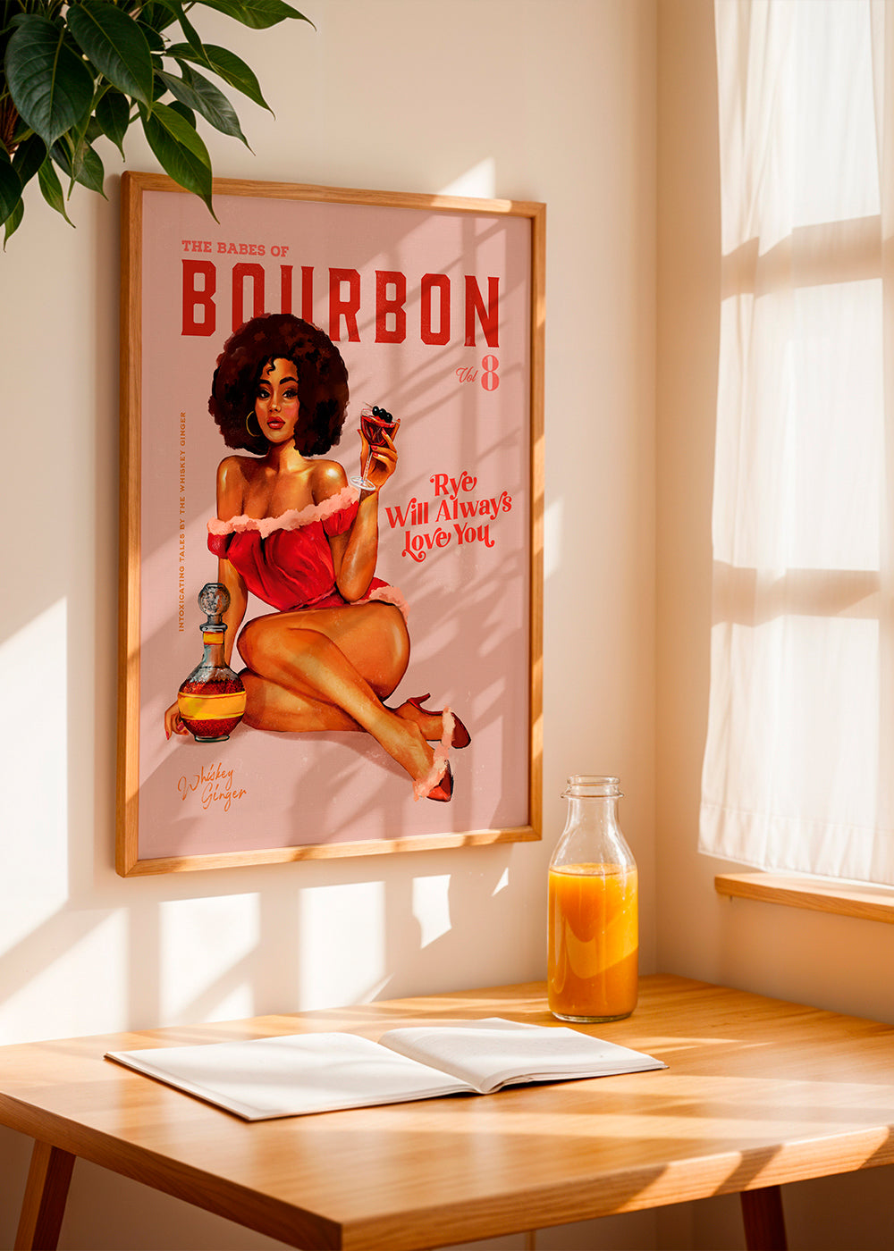 Babes of Bourbon Vol 8 Vintage Pinup Girl With Afro - The Whiskey Ginger