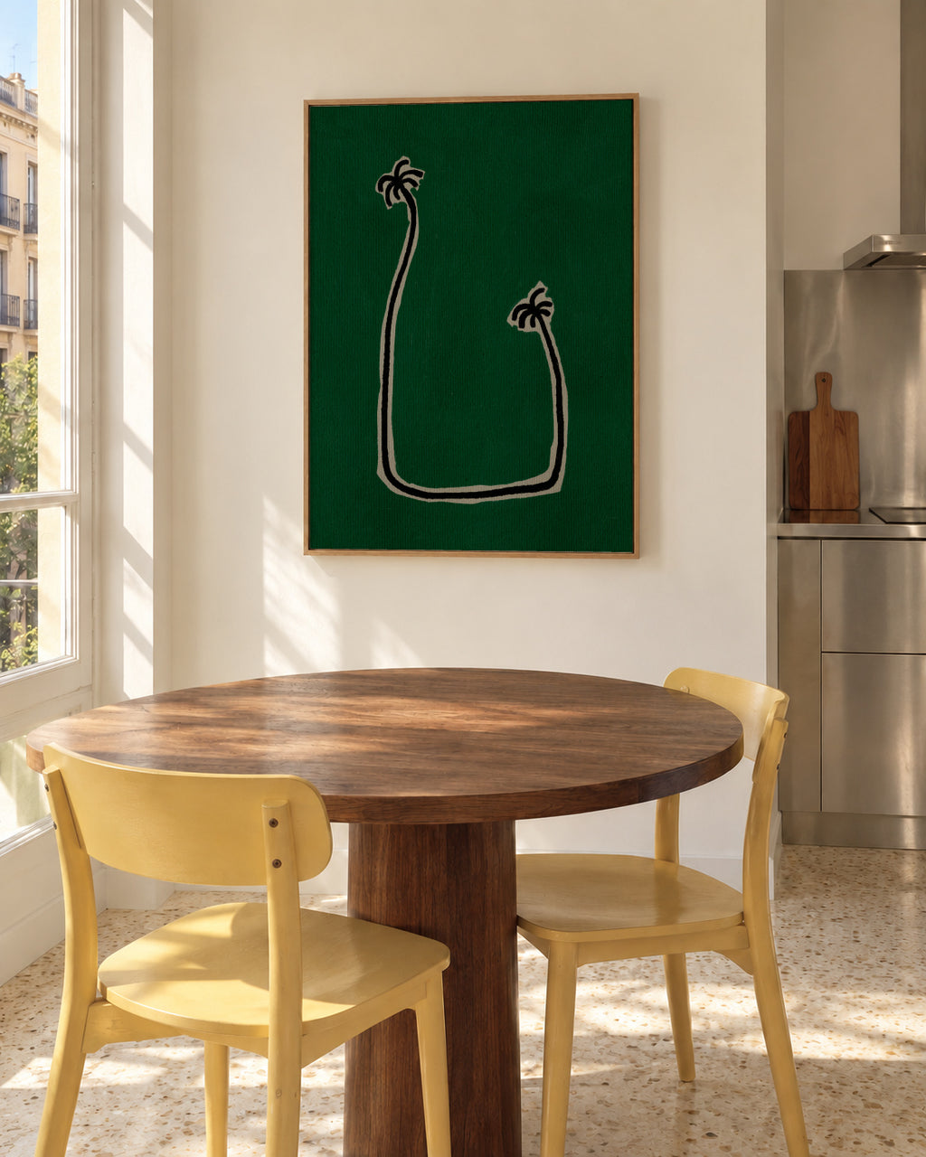 Soul bound - Green - Framed canvas in an interior