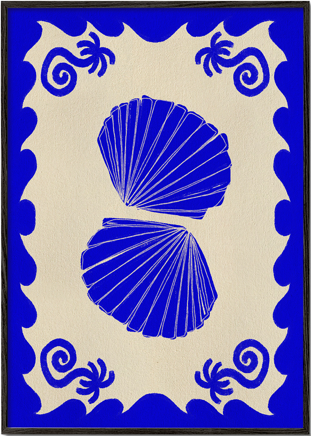Illustration Blue Seashell Stories
