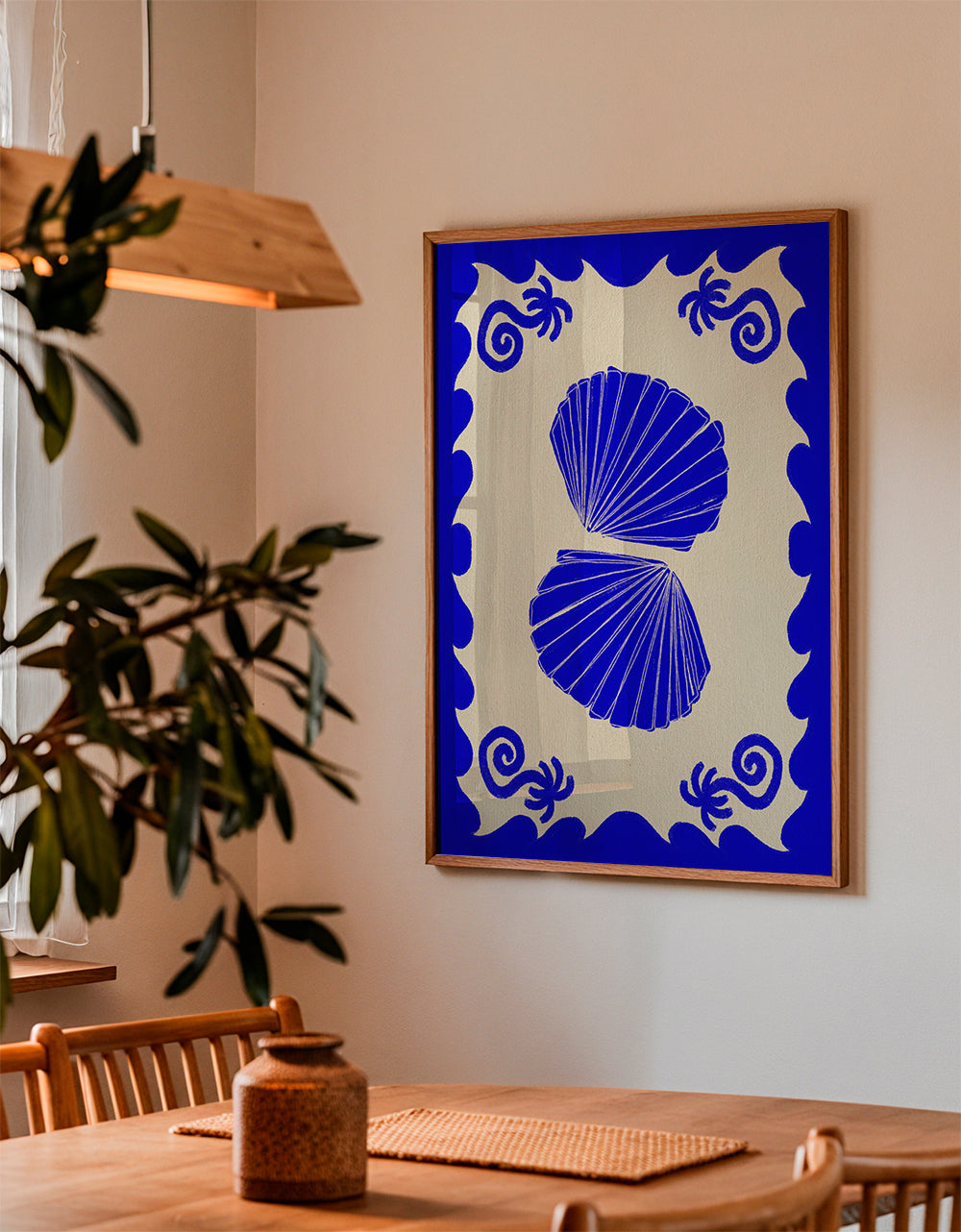 Illustration Blue Seashell Stories