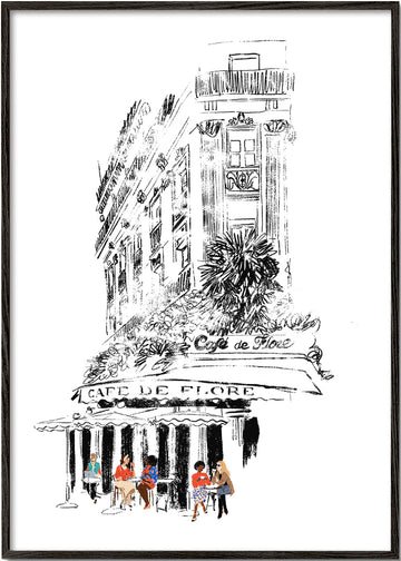 Illustration Café de Flore Paris